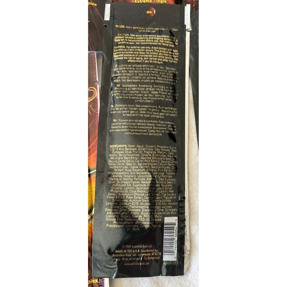 Australian Gold Risqué Ritual Extreme Tingle Bronzer Lotion – Lot of 14 Packets - Picture 2 of 2